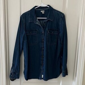 L.L. Bean denim button-up shirt